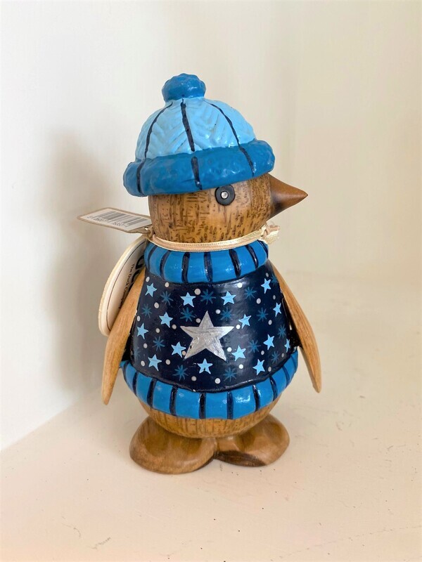 "DCUK" Pinguino Con Maglione Blu  collo girato