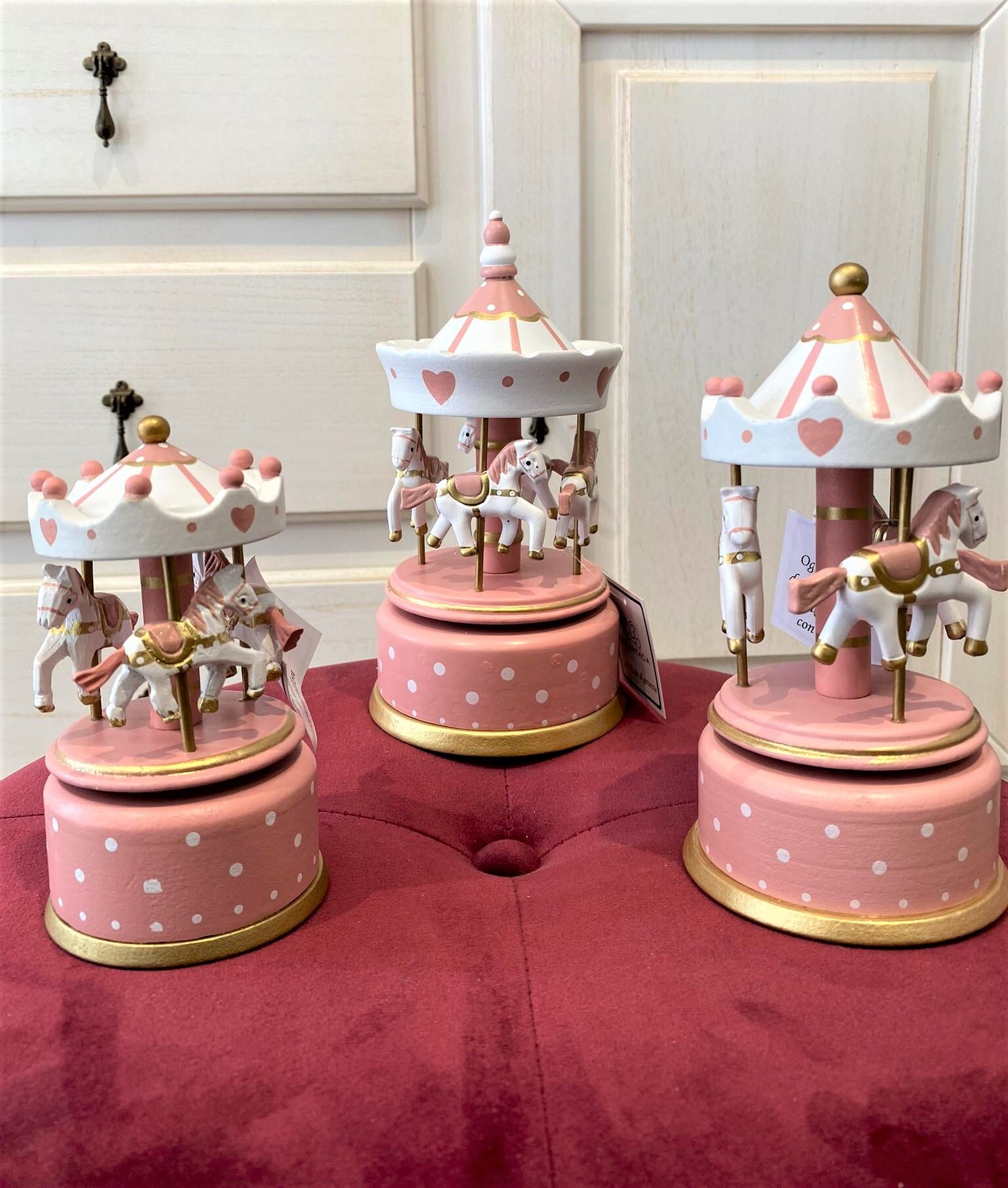 Giostra Carillon Rosa Bubble 17 cm - Encantada