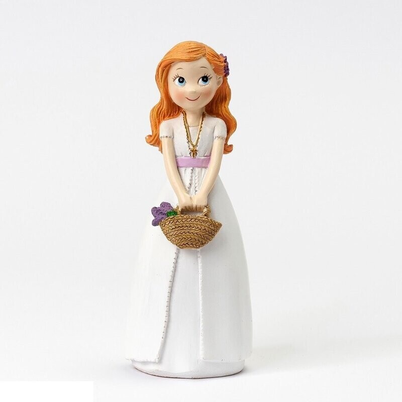 Centrotorta Ragazza Prima Comunione con Cesto di Fiori