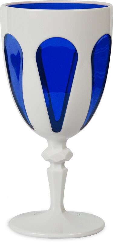 SET 6 BICCHIERI VINO BI-COLOR BIANCO/BLU - BACI MILANO