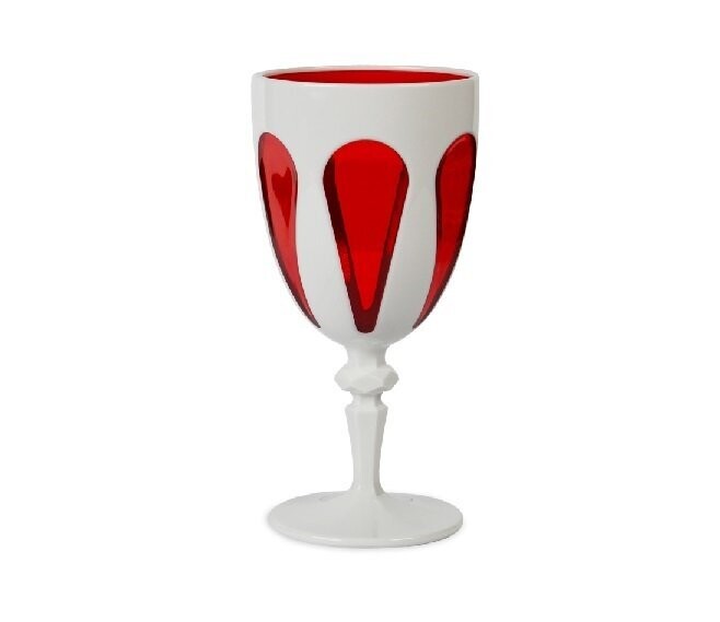 SET 6 BICCHIERI VINO BI-COLOR BIANCO/ROSSO - BACI MILANO