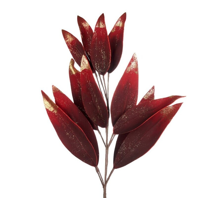 Foglie rosse con glitter oro - L'Oca Nera Foglie rosse con glitter oro - L'Oca Nera