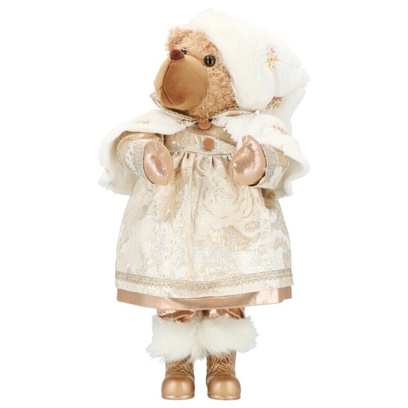 Orsetta vestita oro champagne H 50 cm - Timstor