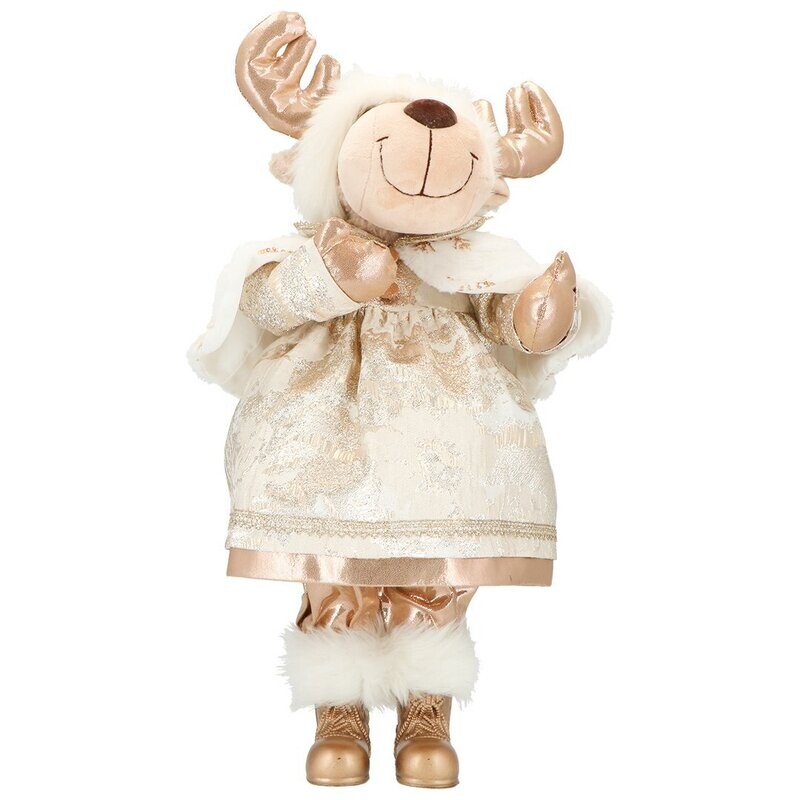 Renna Vestita Oro champagne H 50 cm - TIMSTOR