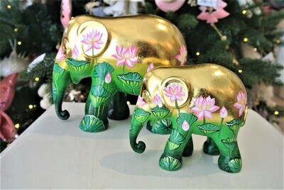 Elefante "Golden Lotus" H 10 cm - Elephant Parade