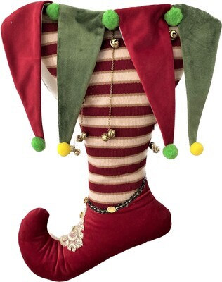 Calza natalizia Elfo Verde e Rossa