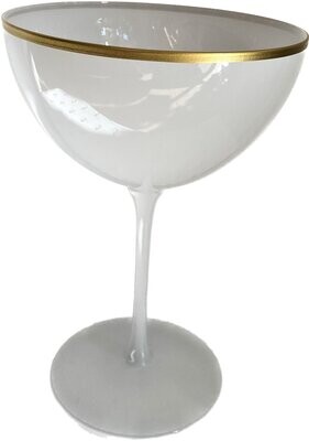 Set 6 bicchieri Coppa Chamonix bianchi con filo oro - FADE