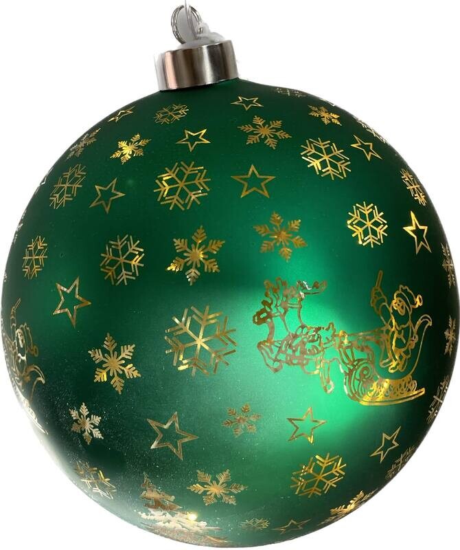 Sfera di natale in vetro verde con luce led - Fade Sfera di natale in vetro verde con luce led - Fade