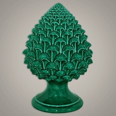Pigna Verde Smeraldo H 20 - Ceramica Caltagirone
