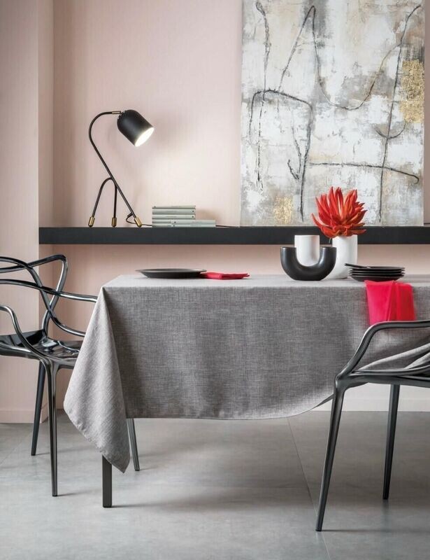 ​Tovaglia Antimacchia Grigio "Ginepro" 155x320 cm - L'Oca Nera