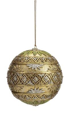 Palla di Natale oro con decori Palla di Natale oro con decori