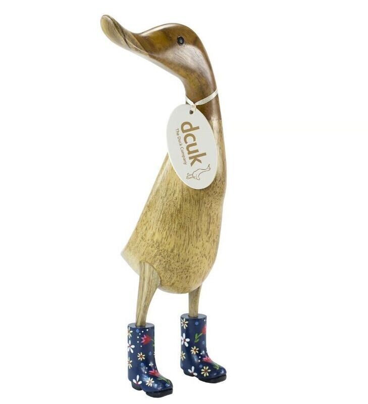 ​"DUCK" Alta con Stivali Blu Floreali