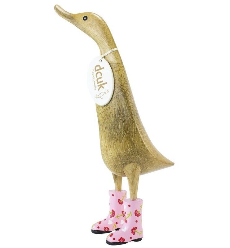 ​"DUCK" alta con Stivali Rosa Floreali
