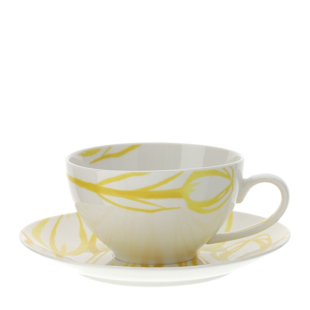 ​TAZZA COLAZIONE TULIP PORCELLANA GIALLO - Hervit