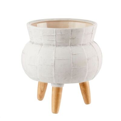 Cache-pot piccolo ceramica bianco - L'Oca Nera Cache-pot piccolo ceramica bianco - L'Oca Nera