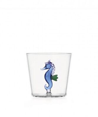 ​Bicchiere Tumbler cavalluccio marino blu 