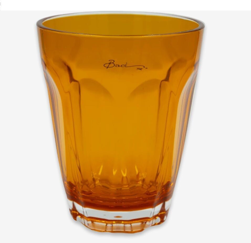 Servizio 6 Bicchieri Acqua Arancione Trasparente "CRYSTAL TOUCH" - Baci Milano