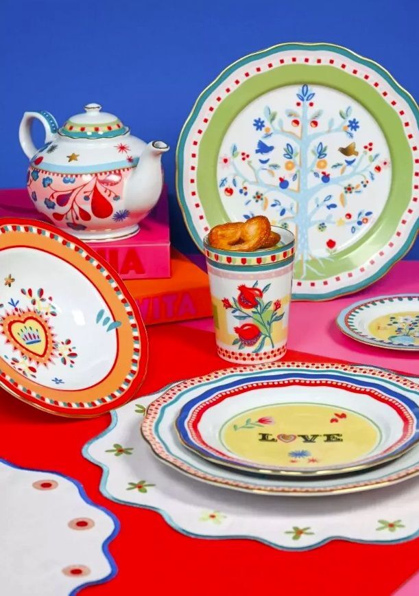 ​Piatto Dessert  con fiori 