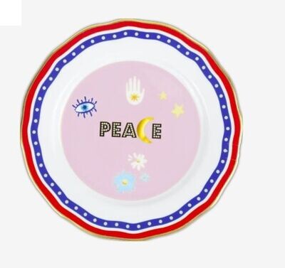 ​Piatto Dessert con scritta Peace 