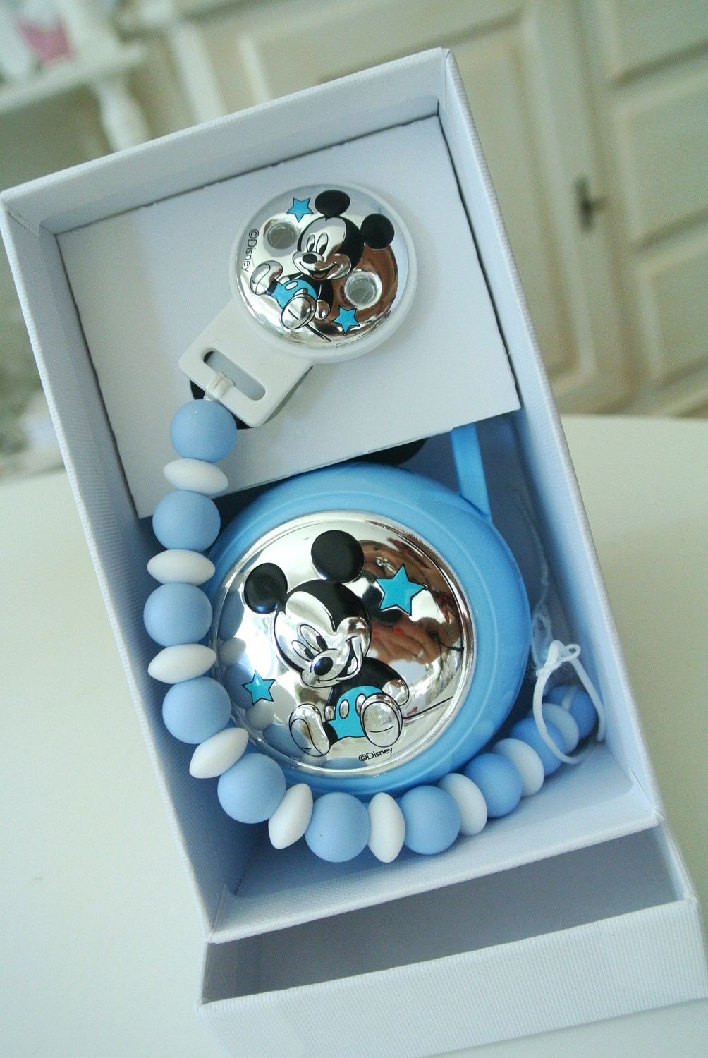 ​Set Spilla e Porta Ciuccio in Argento Mickey - Disney