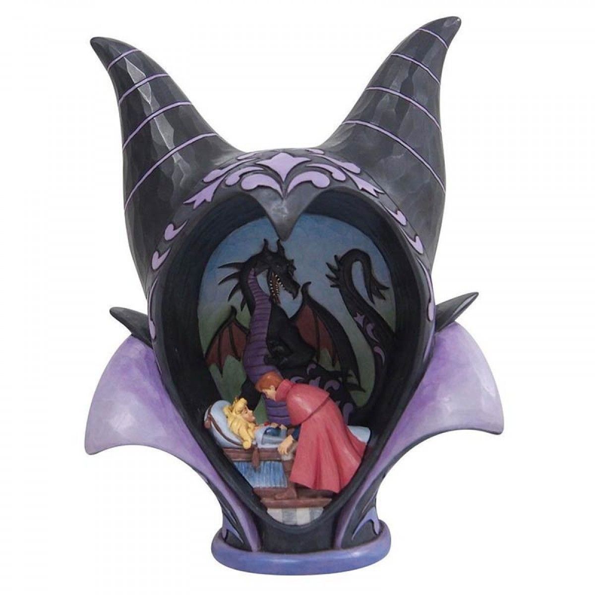 Casco Malefica Diorama con scena Bella Addormentata "DIsney Traditions" - Jim Shore