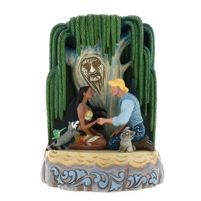 Tronco Pocahontas con personaggi "Disney Traditions" - Jim Shore