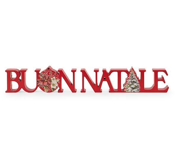 Scritta Buon Natale rossa