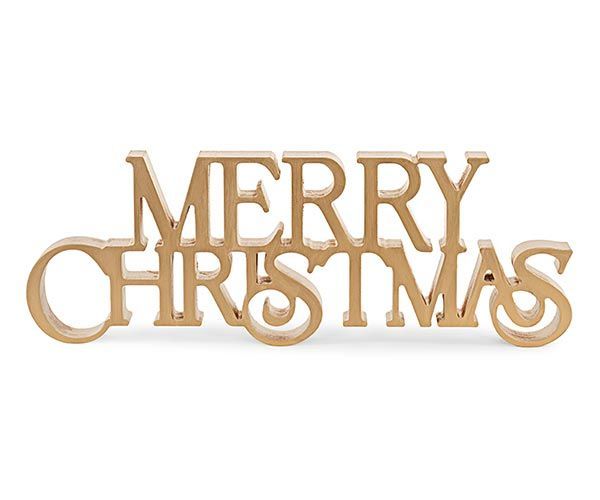SCRITTA MERRY CHRISTMAS ORO