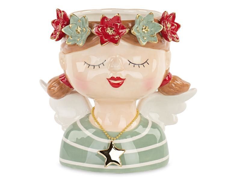 VASO ANGELO CON FIORI