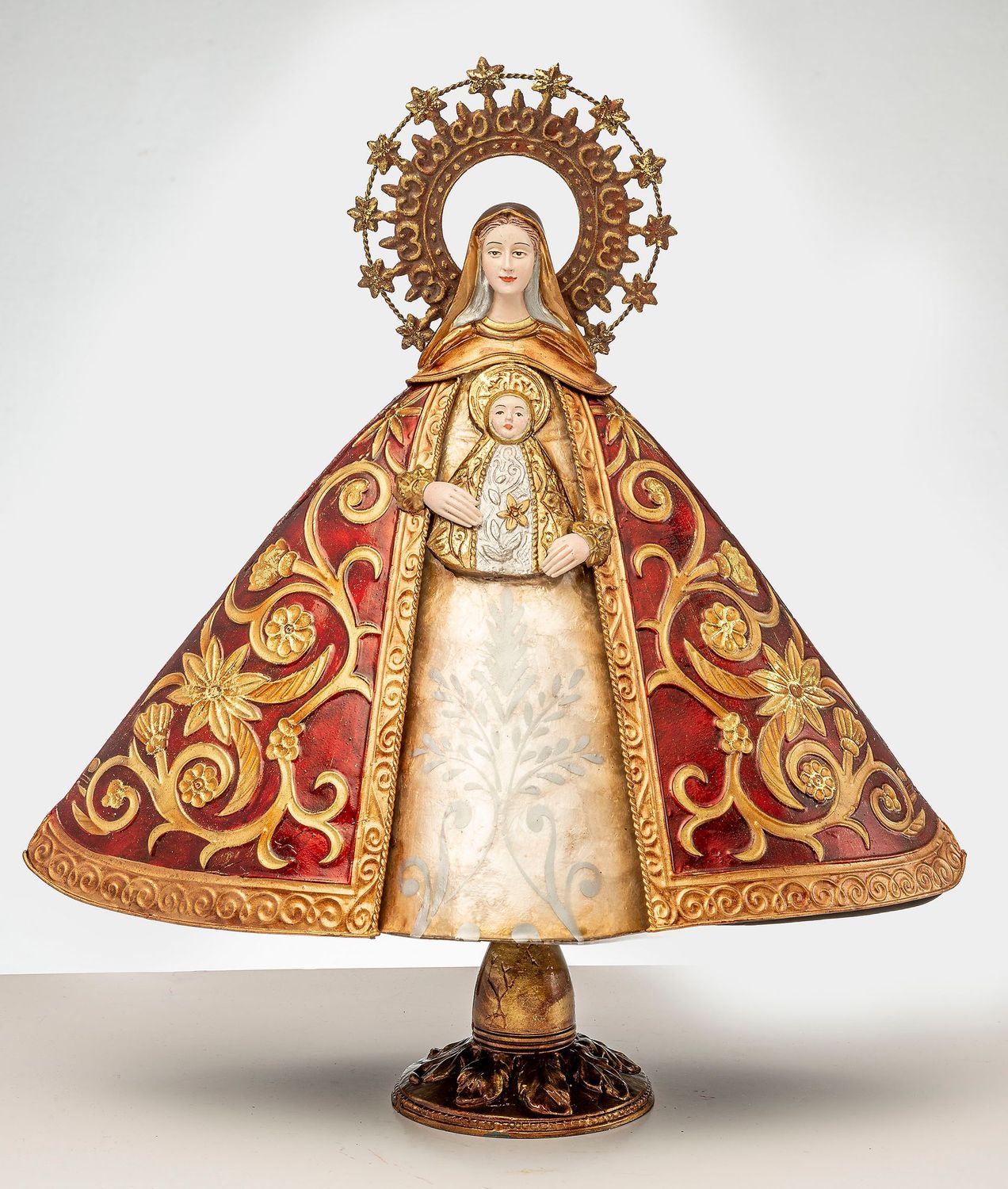 Madonna con bambino in metallo - Lamart