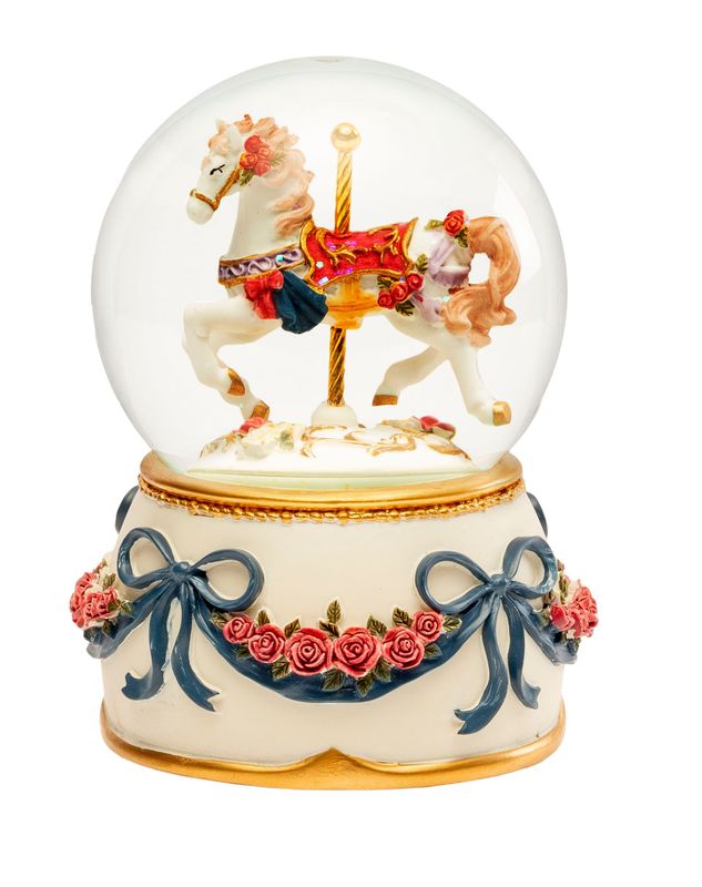 Carillon Palla di neve con cavallo - Lamart