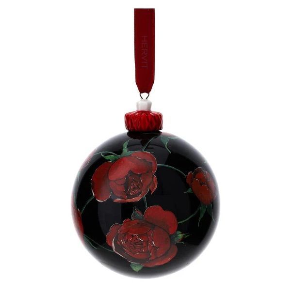 Sfera Vetro Soff.Dia.10Cm Rose Baccarat nera - Hervit