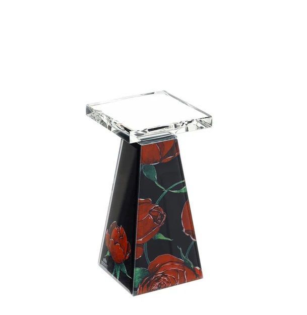 Portacandele Cristallo Piramide h 17Cm - Hervit