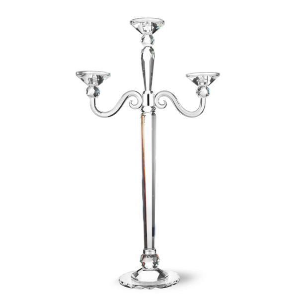 Candelabro Cristallo 3 fiamme H 74 cm  - Fantin Argenti