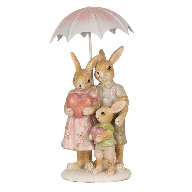 Famiglia di Conigli sotto l'ombrello - Clayre & Eef