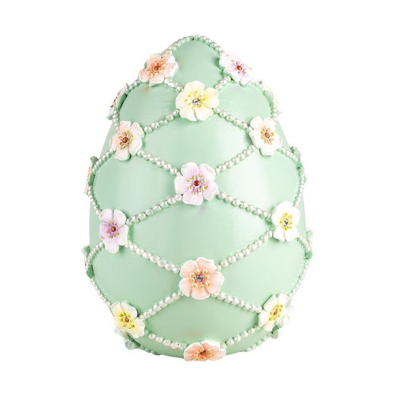 Uovo di Pasqua con perle e fiori - Clayre & Eef