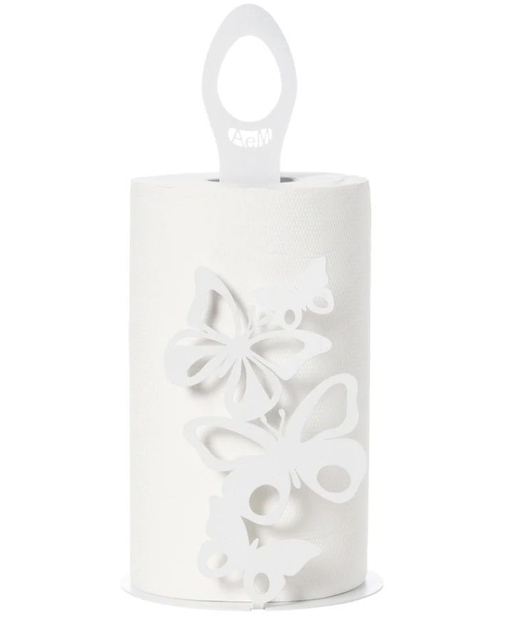 ​Porta rotoli Farfalloso BIANCO - Arti e Mestieri