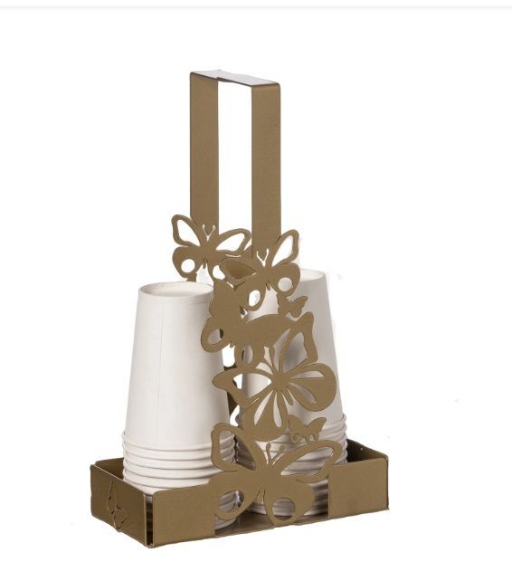 Porta Bicchieri Farfalloso ORO - Arti e Mestieri