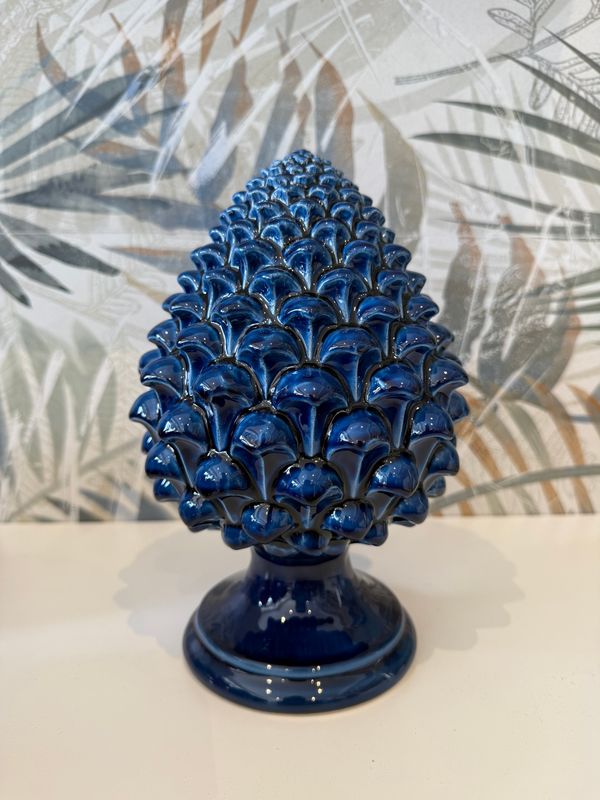 ​Pigna di Caltagirone Blu H 25
