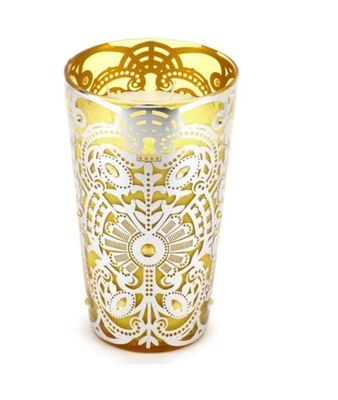 Candela in vaso di vetro Byzantium D14xH23 - Hervit Candela in vaso di vetro Byzantium D14xH23 - Hervit