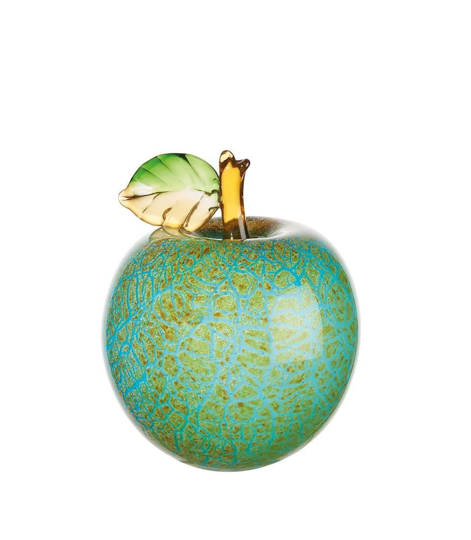 ​Mela decorativa in vetro verde - L'oca Nera