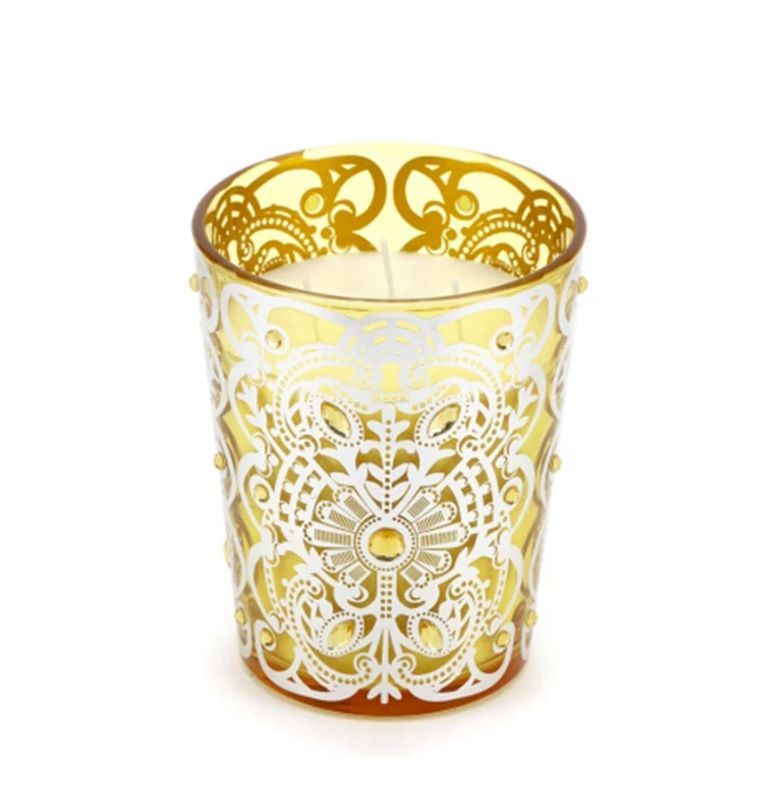 Candela in vaso di vetro Byzantium D13xH15.5 cm - Hervit