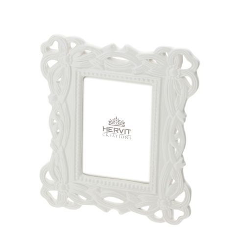 Cornice porcellana traforata bianca LILY 17X20CM - Hervit Cornice porcellana traforata bianca LILY 17X20CM - Hervit