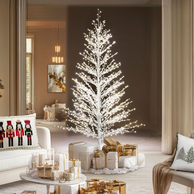 ALBERO DI NATALE BIANCO ABETE 2000 LED CM. H180 ALBERO DI NATALE BIANCO ABETE 2000 LED CM. H180