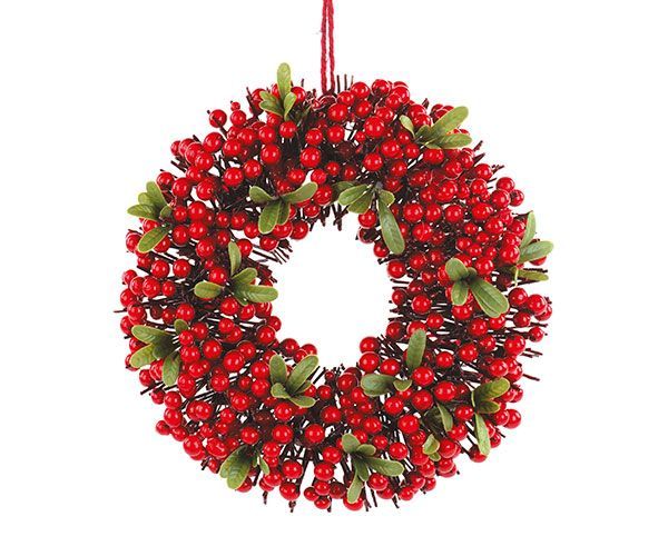 Corona di bacche rosse - Tono su tono Corona di bacche rosse - Tono su tono