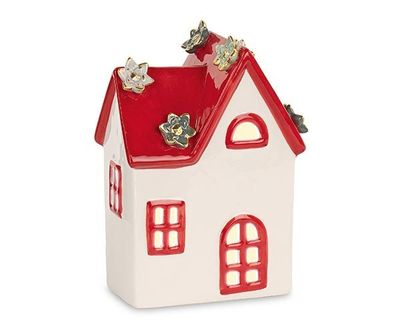 Casetta con fiori e luce led - Tono su Tono Casetta con fiori e luce led - Tono su Tono