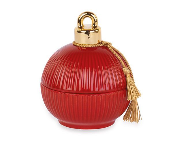 Candela profumata sfera di natale rossa - tono su Tono