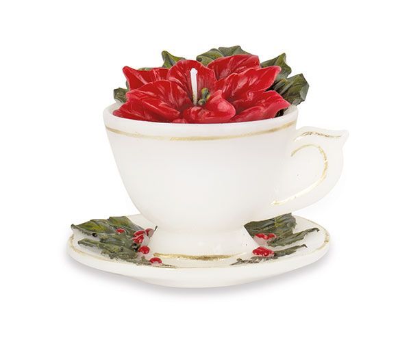 ​Candela tazzina e stella di Natale  Diam 9,5 - Tono su Tono