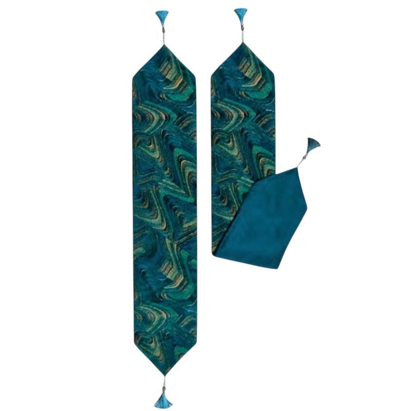 Runner tessuto fantasia Ottanio - Fade