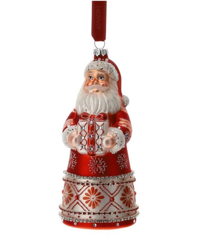 BABBO NATALE VETRO SOFFIATO APP.16CM - Hervit